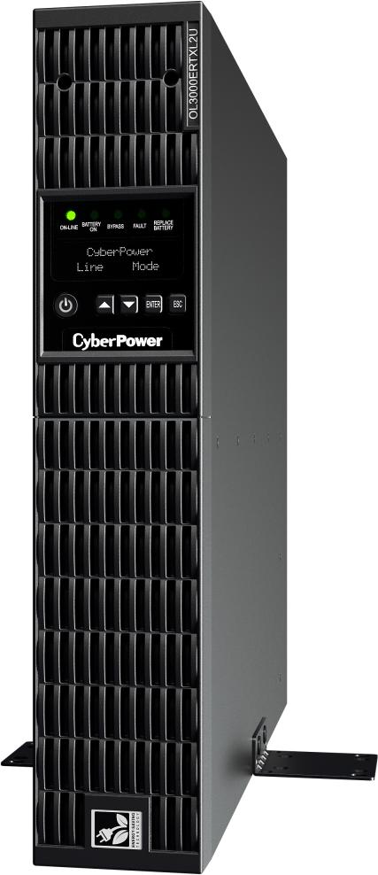ИБП CyberPower OL3000ERTXL2U, Rackmount, Online, 3000VA/2700W, 8 IEC-320 С13, 1 IEC C19 розеток, USB&Serial, RJ11/RJ45, SNMPslot, LCD дисплей, Black, 0.5х0.8х0.2м., 37.5кг./ UPS Online CyberPower OL3000ERTXL2U 3000VA/2700W USB/RS-232/Dry/EPO/SNMPslot/RJ11/45/ВБМ (8 IEC С13, 1 IEC C19)
