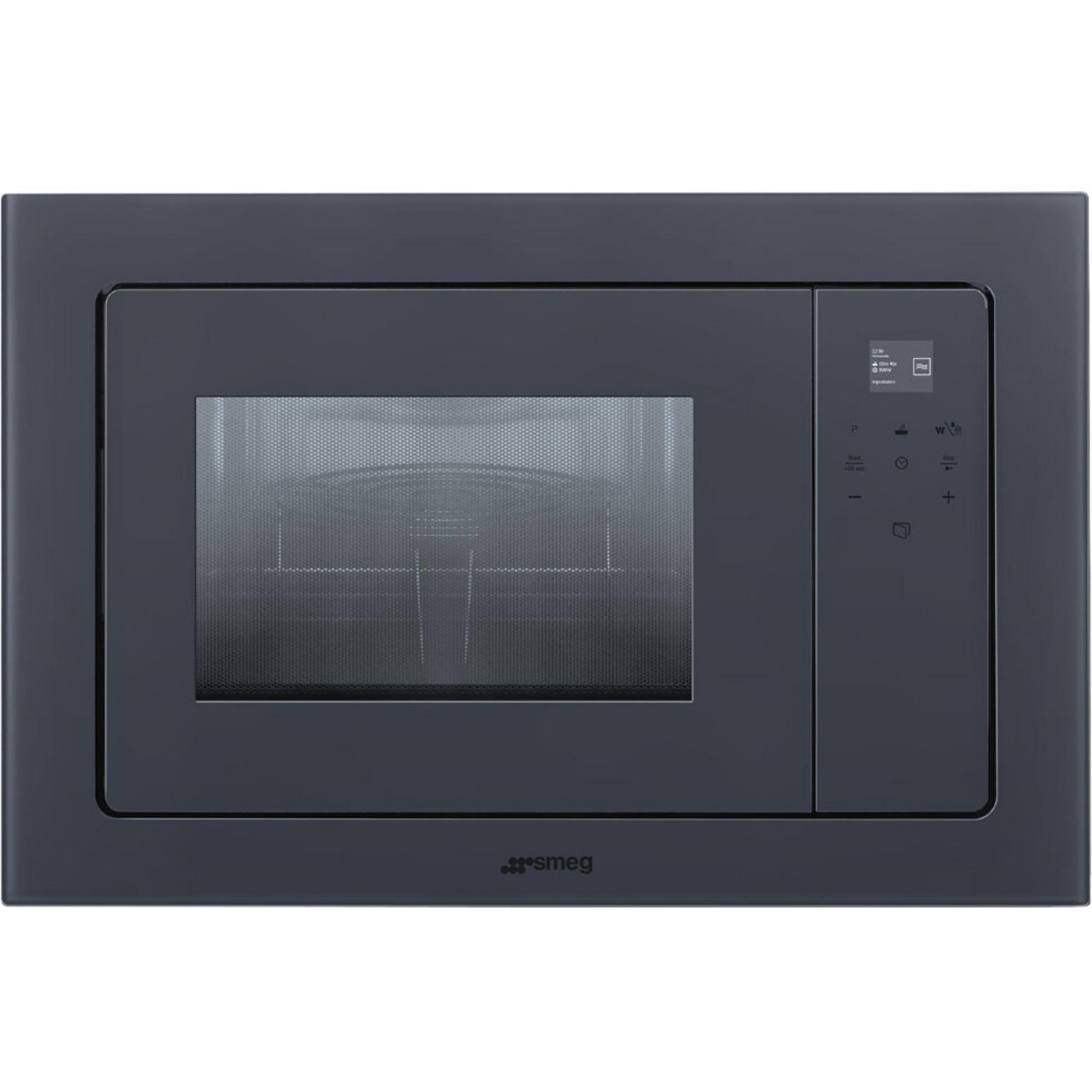 Встраиваемая микроволновая печь SMEG/ Коллекция: Linea, Дисплей: TFT, Гриль: Есть, Полезный объем, л: 20, Высота, см: 39, FMI120G