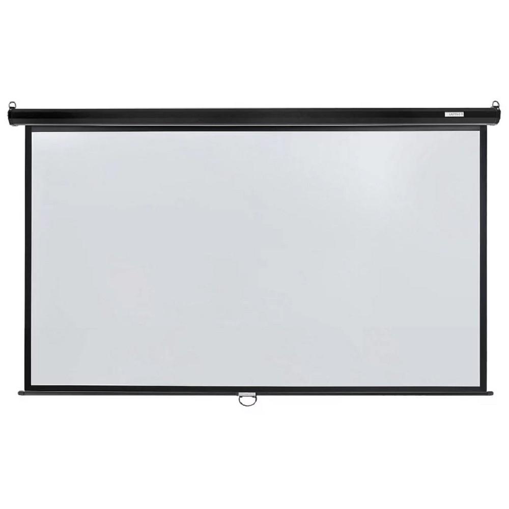LUMIEN Eco Picture LEP-100130 157х227см (рабочая область 124х221 см) (100") Matte White верх.кайма 30 см, восьмигранный корпус, возможность потолочн./настенного крепления, 16:9, корпус черного цвета