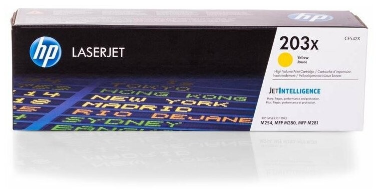 Картридж HP 203X лазерный желтый увеличенной емкости (2500 стр), CF542X