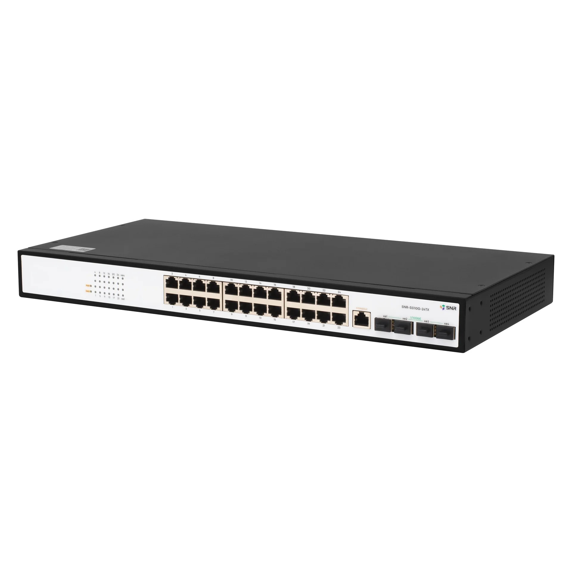SNR SNR-S5110G-24TX Управляемый коммутатор уровня 2+, 24 порта 10/100/1000Base-T, 4 порта 1/10G SFP+, встроенный БП ~220V AC