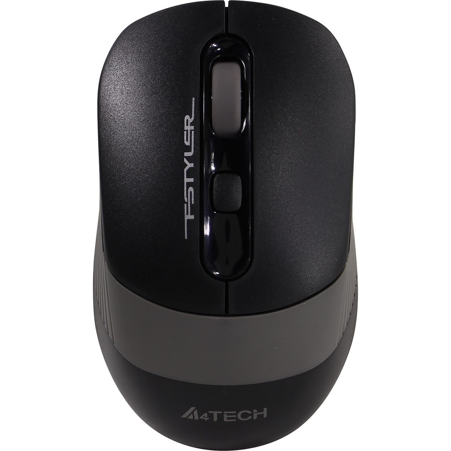 A-4Tech Мышь Fstyler FG10S черный/серый оптическая (2000dpi) беспроводная USB [1204030], FG10S GREY