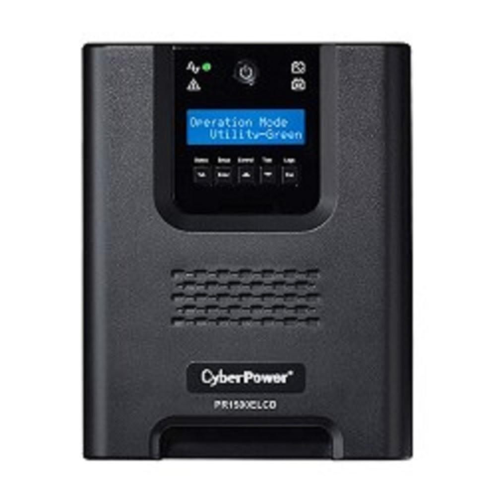 ИБП CyberPower PR1500ELCD {Line-Interactive, Tower, 1500VA/1350W USB/RS-232/EPO/SNMPslot (8 IEC С13), 12В/17 Ач х 2}