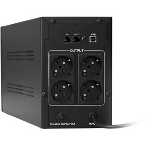 Exegate EP285519RUS ИБП ExeGate SpecialPro Smart LLB-2000.LCD.AVR.EURO.RJ.USB <2000VA/1200W, LCD, AVR, 4 евророзетки, RJ45/11, USB, Black>