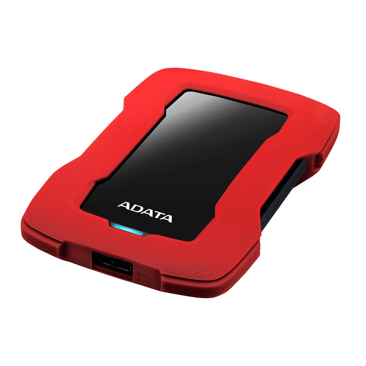 Внешний жесткий диск/ Portable HDD 2TB ADATA HD330 (Red), Silicone, USB 3.2 Gen1, 133x89x16mm, 190g /3 года/, AHD330-2TU31-CRD