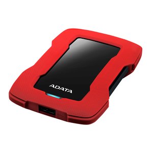 Внешний жесткий диск/ Portable HDD 2TB ADATA HD330 (Red), Silicone, USB 3.2 Gen1, 133x89x16mm, 190g /3 года/, AHD330-2TU31-CRD