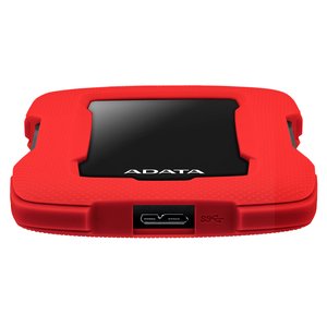 Внешний жесткий диск/ Portable HDD 2TB ADATA HD330 (Red), Silicone, USB 3.2 Gen1, 133x89x16mm, 190g /3 года/, AHD330-2TU31-CRD