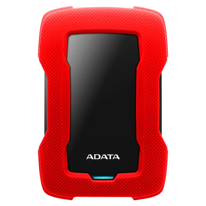 Внешний жесткий диск/ Portable HDD 2TB ADATA HD330 (Red), Silicone, USB 3.2 Gen1, 133x89x16mm, 190g /3 года/, AHD330-2TU31-CRD