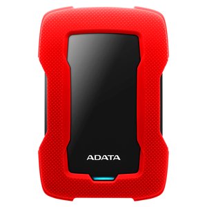 Внешний жесткий диск/ Portable HDD 2TB ADATA HD330 (Red), Silicone, USB 3.2 Gen1, 133x89x16mm, 190g /3 года/, AHD330-2TU31-CRD