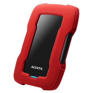 Внешний жесткий диск/ Portable HDD 2TB ADATA HD330 (Red), Silicone, USB 3.2 Gen1, 133x89x16mm, 190g /3 года/, AHD330-2TU31-CRD