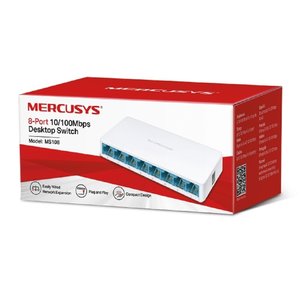 Mercusys MS108 Настольный коммутатор с 8 портами 10/100 Мбит/с