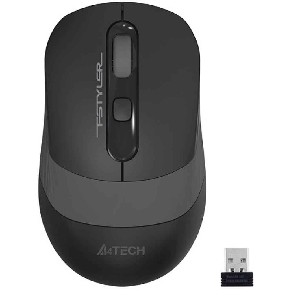 Мышь беспроводная A4Tech Fstyler FG10 , черный/серый , оптическая, 2000dpi , USB, 4 кнопки [1147564], FG10 GREY