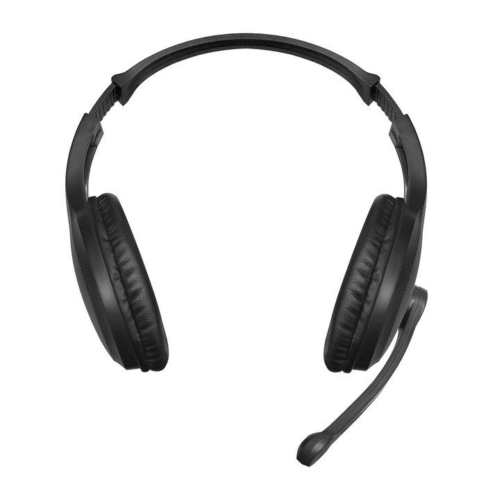 ExeGate Office HS-102S (4-контактный 3.5 мм мини-джек, динамик 40мм, 20-20000Гц, длина кабеля 1,5м, регулировка громкости на кабеле, Color Box) (EX289748RUS)