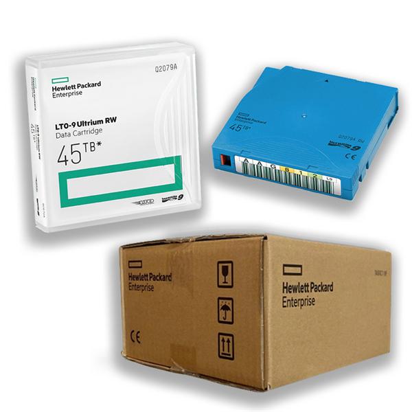 Ленточные картриджи HPE LTO-9 Ultrium 45TB RW Non Custom Labeled 20 Data Cartridges with Cases (20 x Q2079A with label), Q2079AN