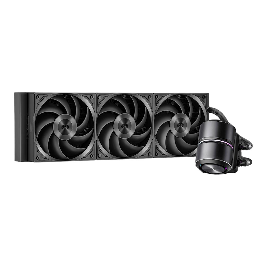 Система охлаждения/ Water Cooling System PCCooler DE360 Pro BK (300W, 360mm, Black, ARGB Pump, Fans: 3x120mm, 86.73CFM, 32dBA, 2200RPM/ Pump height 57mm, 28dBA, 3200RPM, Rad thickness 27mm/ S: 1851, 1700, 1200, 115X, AM5, AM4, AM3)