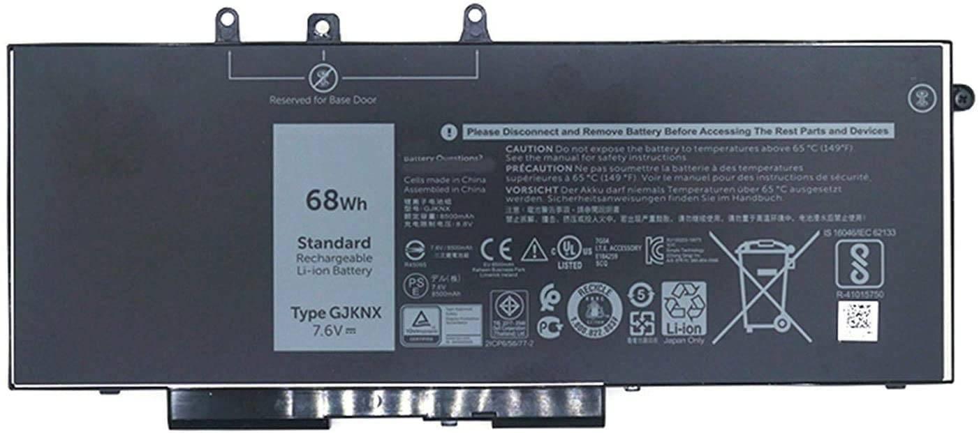 Батарея для Dell Latitude 15-3520/E5480/5480 (GJKNX/DV9NT/GD1JP/0GD1JP) 7.6V 68Wh 8500mAh, GJKNX-SP
