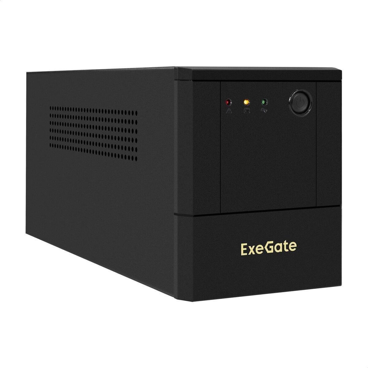 Exegate EX299947RUS ИБП ExeGate SpecialPro UNB-1000.LED.AVR.8C13 (1000VA/700W, LED, AVR, 8*C13, батарея 12V 7.2Ah - 2 шт., металлический корпус, Black)