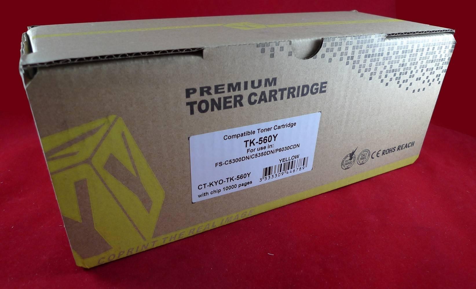 Тонер-картридж для Kyocera FS-C5300DN/C5350DN/P6030CDN TK-560Y yellow 10K ELP Imaging®, CT-KYO-TK-560Y