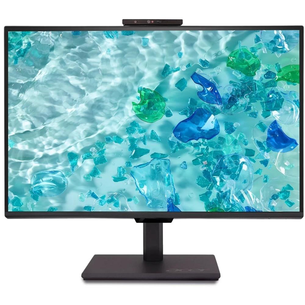 LCD Acer 23.8" B248YGbemiqprcuzx Black {IPS 1920x1080 120Hz 4ms 300cd HDMI2.0 DisplayPort1.2 DP(Out) USB-C(PD100W) RJ45 3xUSB3.2 Webcam 2x5W Pivot VESA}, UM.QB8CD.G01