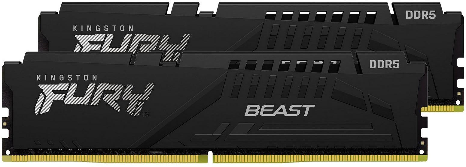 Память оперативная/ Kingston 16GB 6000MT/s DDR5 CL36 DIMM (Kit of 2) FURY Beast Black EXPO, KF560C36BBEK2-16