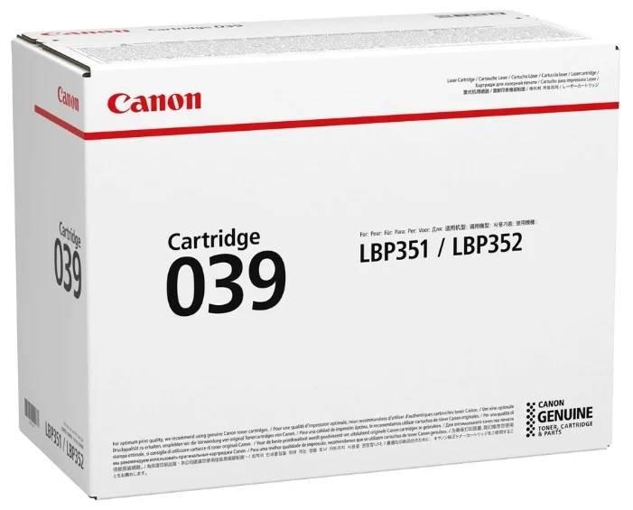 Картридж CANON 039 BK  11 000 стр, 0287C001