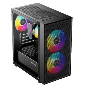 XASTRA Корпус A305M 3FRGB Black mATX/Mesh/ tempered glass / 2x140mm + 1x120mm FRGB fans/ A305M-2FC14F-1FC12F