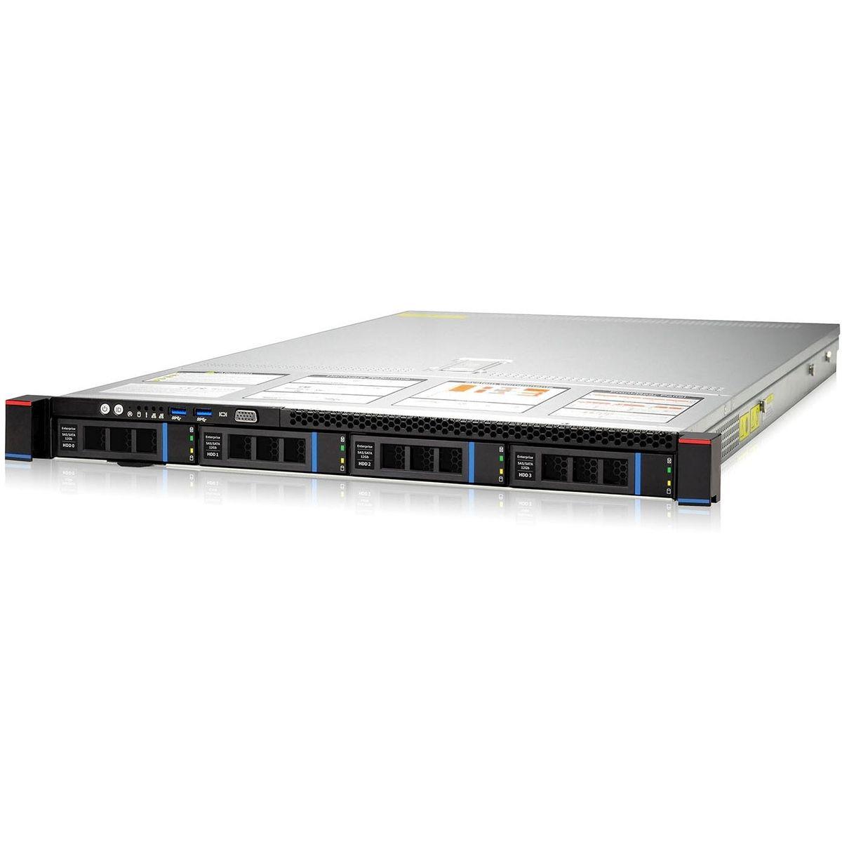 Серверная платформа/ Gooxi SL101-D04R-G3 1U 4bay server,  2pcs of riser cards 1300W 1+1 PSU EU power cable rail kit, 0.95.001.1000