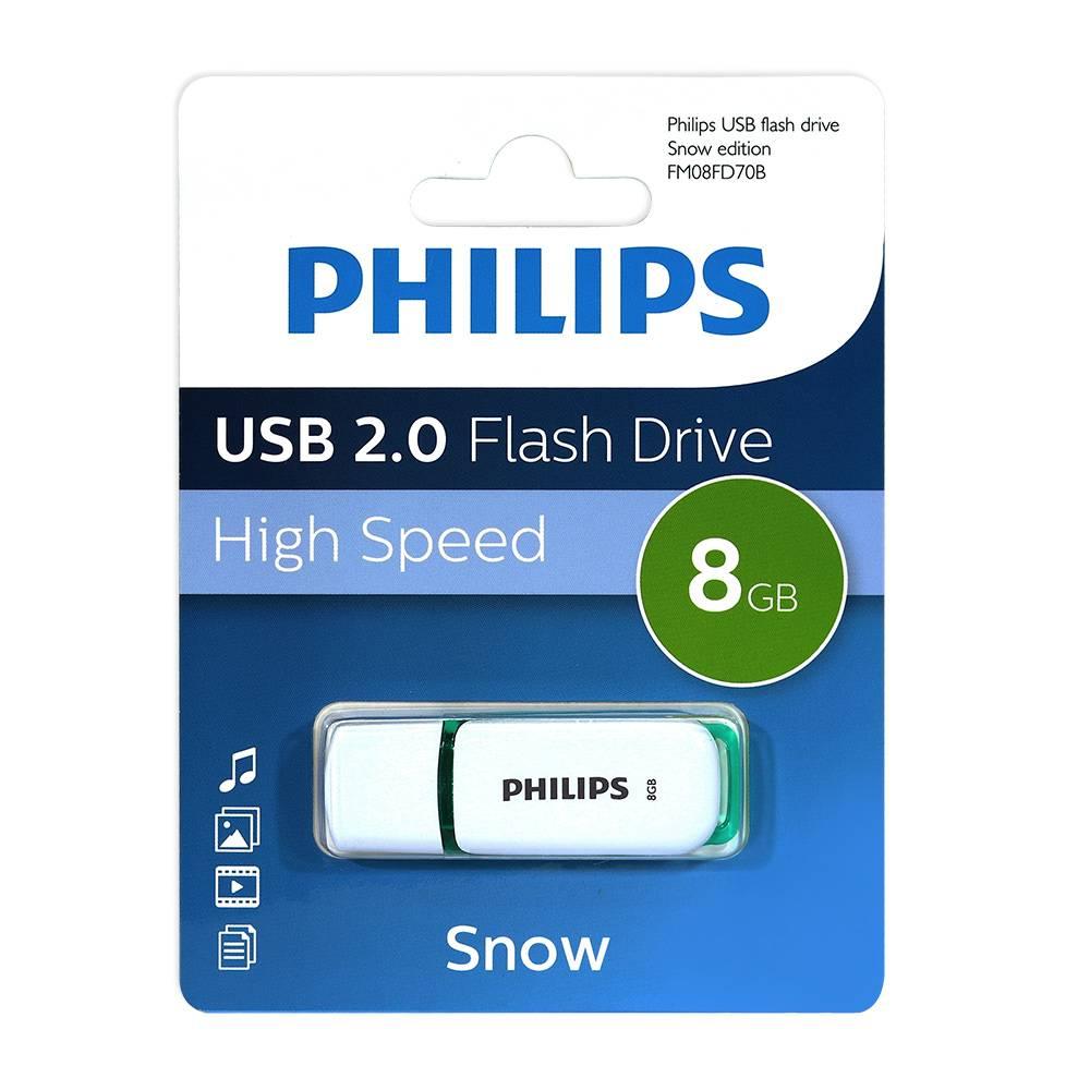 Флеш накопитель 8GB PHILIPS SNOW2.0 8GB, USB 2.0, FM08FD70B/97