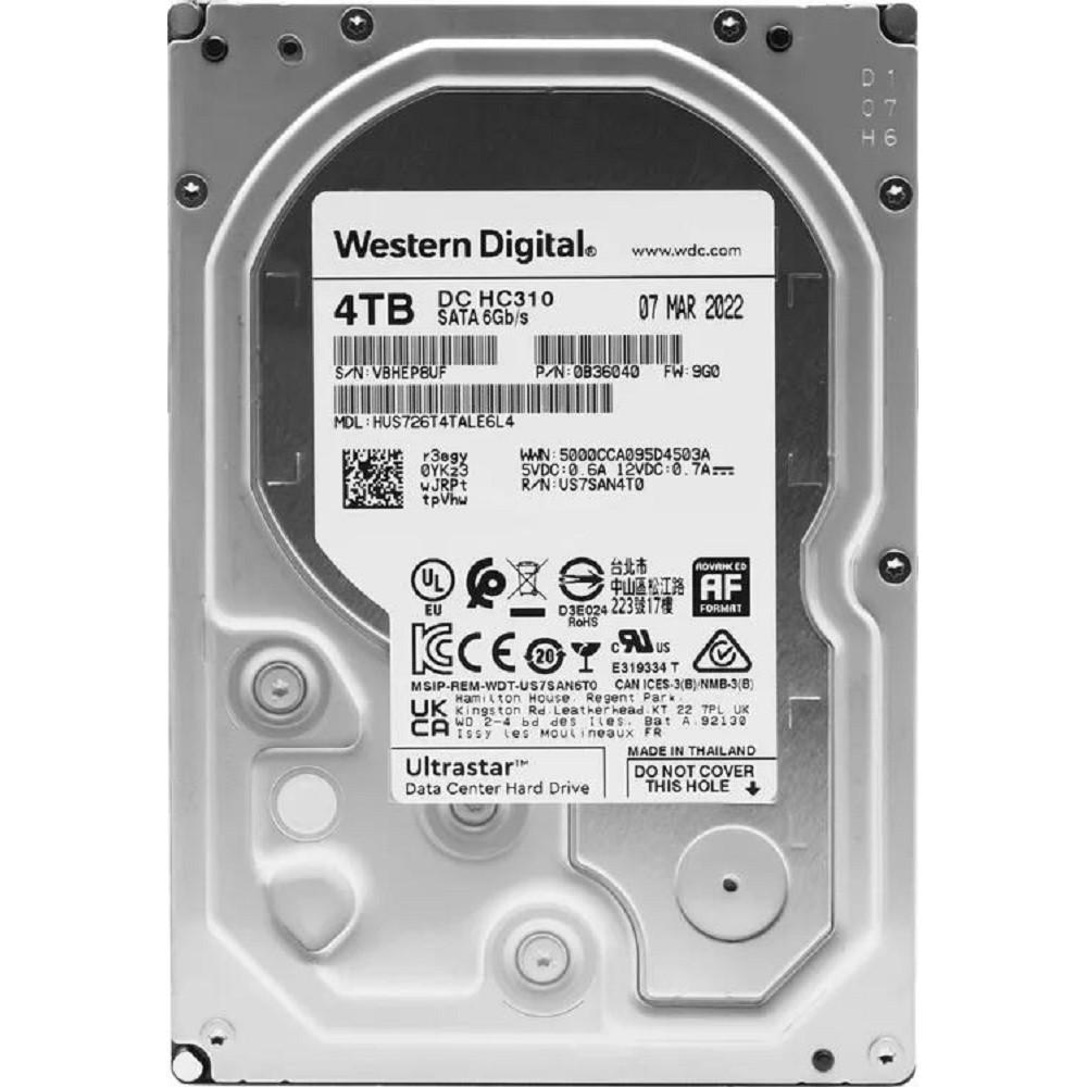 4TB WD Ultrastar DC HC310 SATA3 <HUS726T4TALE6L4><0B36040> 7200rpm 256MB 512e