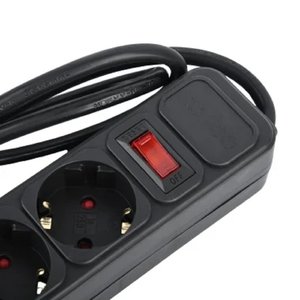 Perfeo сетевой фильтр "REAL  POWER", 3,0м, 5 розеток, 16А, 3500 Вт, тройная защита, черный. [PF_E1501]
