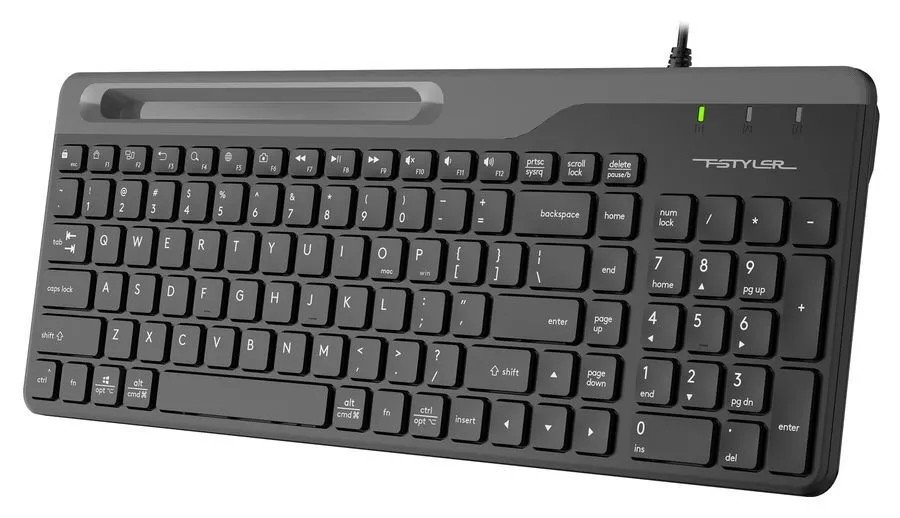 Клавиатура A4Tech Fstyler FK25 черный/серый USB slim [1530215], FK25 BLACK