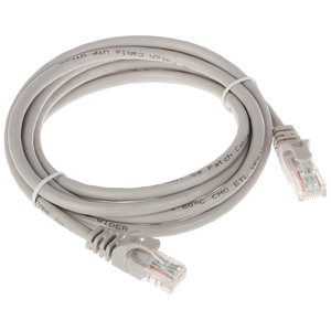 Патч-корд Bion [BPC-U5E181-5M] U/UTP, Cat.5e, AWG 26 (7/0,16мм), многожильный, PVC, 5м, серый, 100% медь