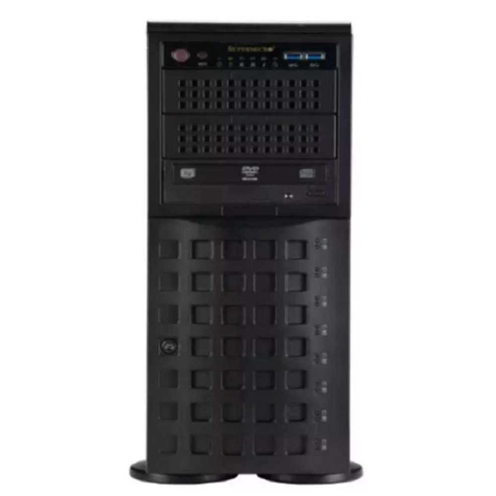 Supermicro SYS-741P-TRT Серверная платформа (X13DEI-T, CSE-745BTS-R1K23BP) (2 x LGA-4677, 16xDDR5 Up to 4TB, 8x3.5" SATA3/SAS/4*NVME, Optional DVD-ROM drive, 2 M.2 NVMe, 4 PCIe 5.0 x16 fh, 2 PCIe 5.