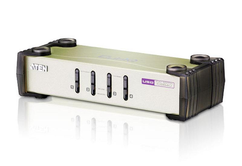 Переключатель электронный ATEN 4-Port PS/2-USB VGA KVM Switch, CS84U-AT