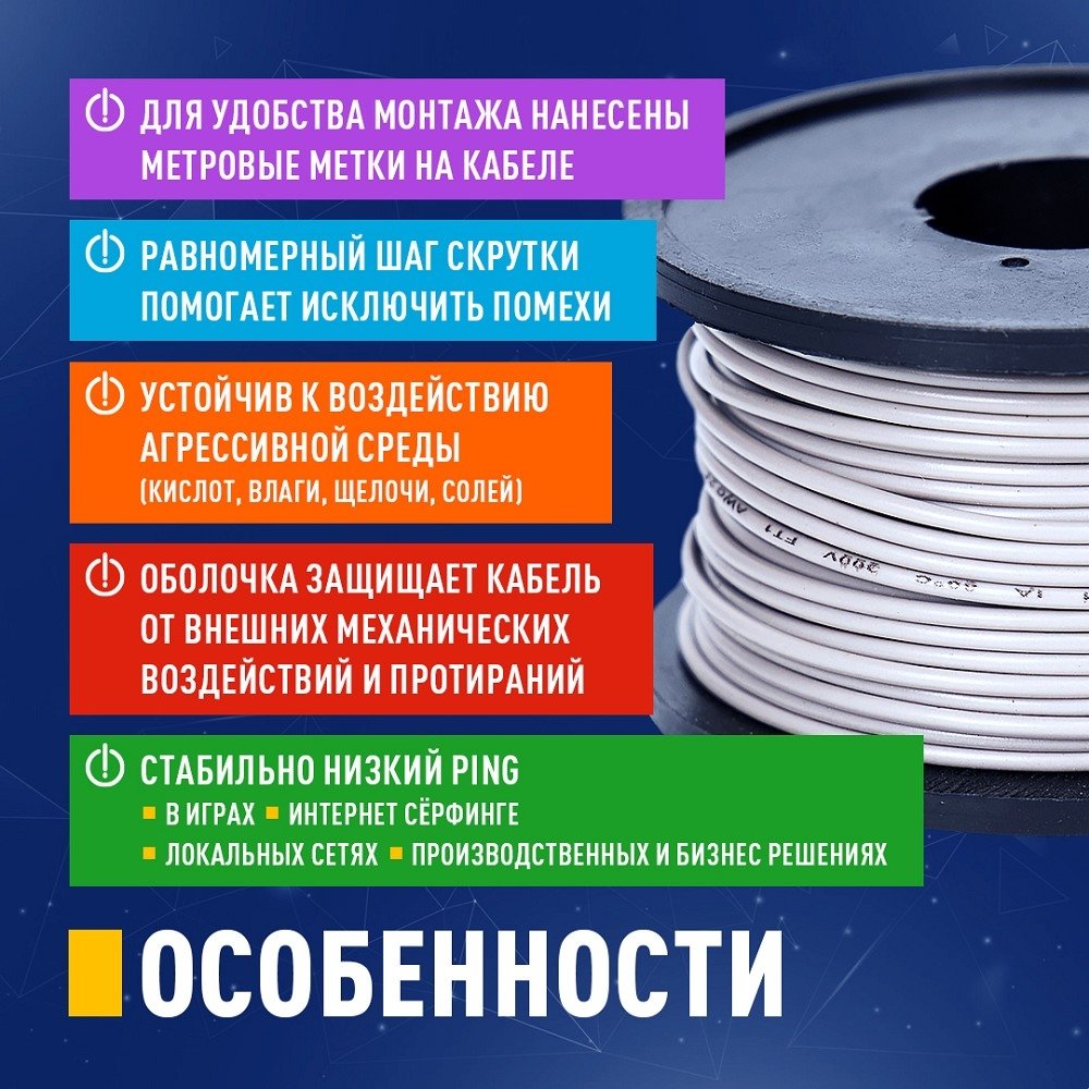 Кабель NEOMAX [NM720032-P] F/UTP cat.5e 4x2x0.52, 24 AWG, Медь, внешний, PE, 305м, черный;  Fluke Tested