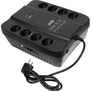 PowerCom SPD-850U ИБП {Line-Interactive, 850VA / 510W, Tower, Schuko, USB} (688276)