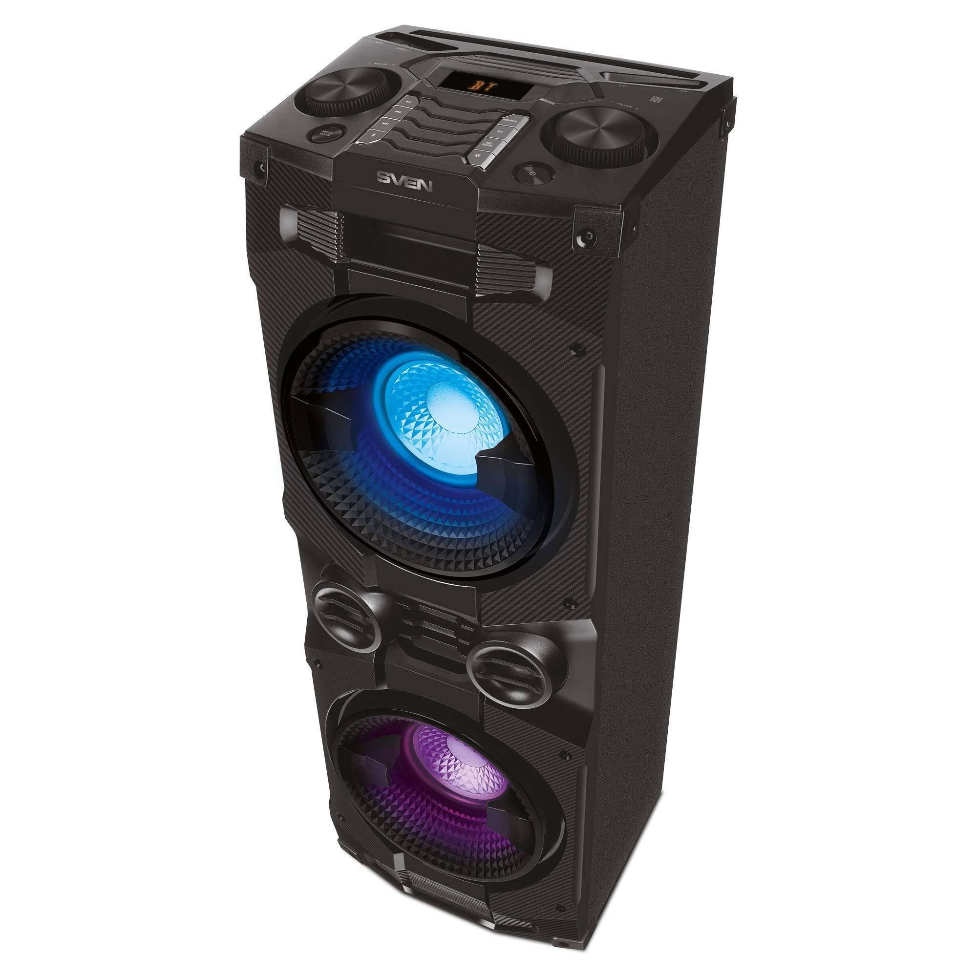 SVEN PS-1500, черный (500 Вт, Bluetooth, FM, USB, LED-дисплей, ~230В), SV-022020