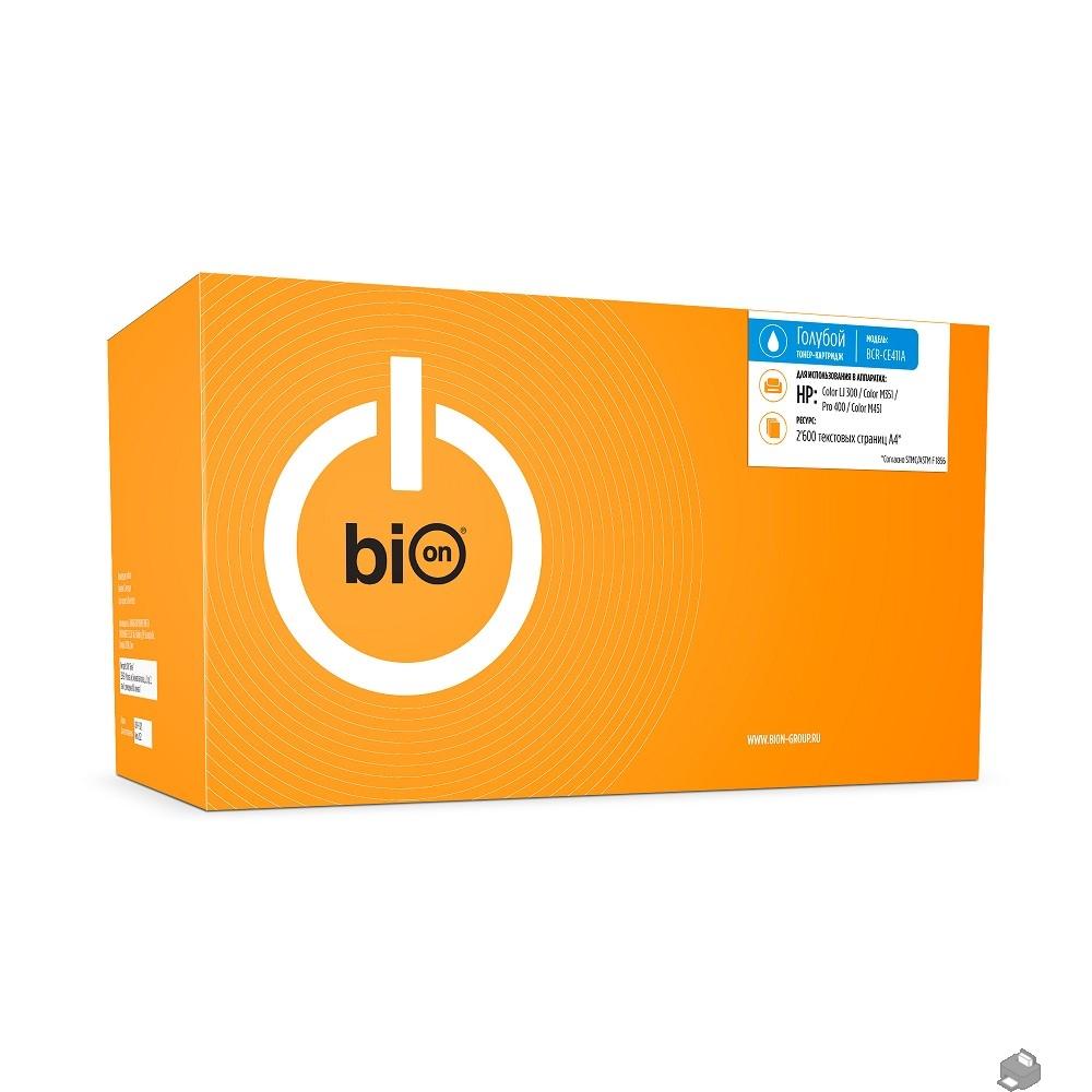 Bion BCR-CE411A Картридж для HP{LaserJet Pro M351/M375/M451/M475} (2600  стр.),Голубой, с чипом
