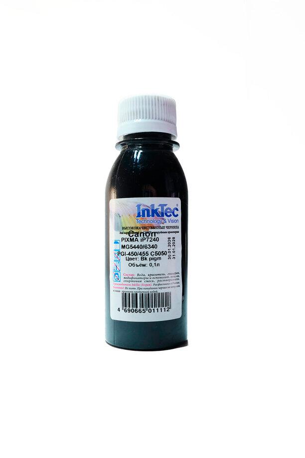 Чернила InkTec (C5050) для Canon PIXMA iP7240/MG5440/6340 (PGI-450/455), Пигм., Bk, 0,1 л., C5050-LB