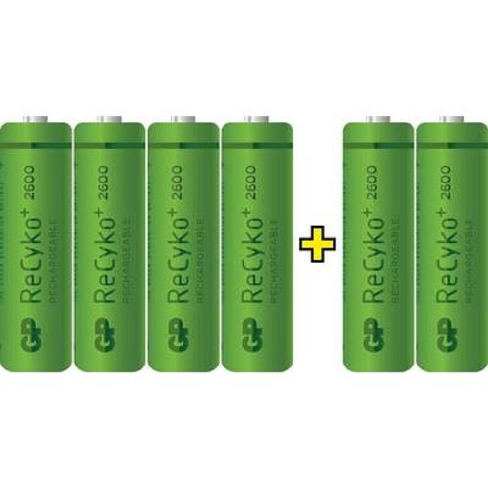 GP ReEnergy 270AAHC AA, емкость 2650 мАч (270AAHC4/2RGY-2CRCB6)(6 шт. в уп-ке)  аккумулятор, 4891199164507