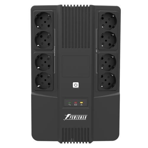 ИБП POWERMAN Brick 1000, линейно-интерактивный, 1000ВА, 600Вт, 4 евророзетки с резервным питанием, 4 евророзетки с фильтрацией, батарея 12В 9Ач 1 шт., 309мм х 202мм х 93мм, 5.6 кг./ UPS POWERMAN Brick 1000, line-interactive, 1000VA, 600W, 4 eurosockets with backup power, 4 eurosockets with surge protection, battery 12V 9Ah 1 pc., 309mm x 202mm x 93mm, 5.6 kg., POWERMAN BRICK 1000