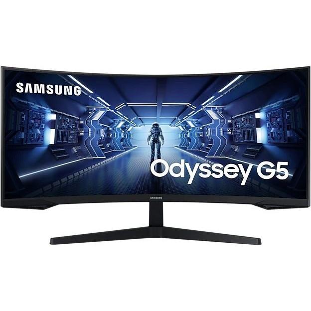 LCD Samsung 34" C34G55TWWI черный {VA 3440x1440 165Hz 1ms 8bit 21:9 250cd 2500:1 178/178 HDMI2.0 DisplayPort1.4 FreeSync(Prem)}, LC34G55TWWIXCI