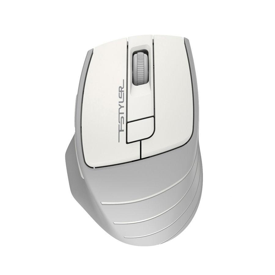 Мышь A4Tech Fstyler FG30S белый/серый оптическая (2000dpi) silent беспроводная USB (6but), FG30S WHITE