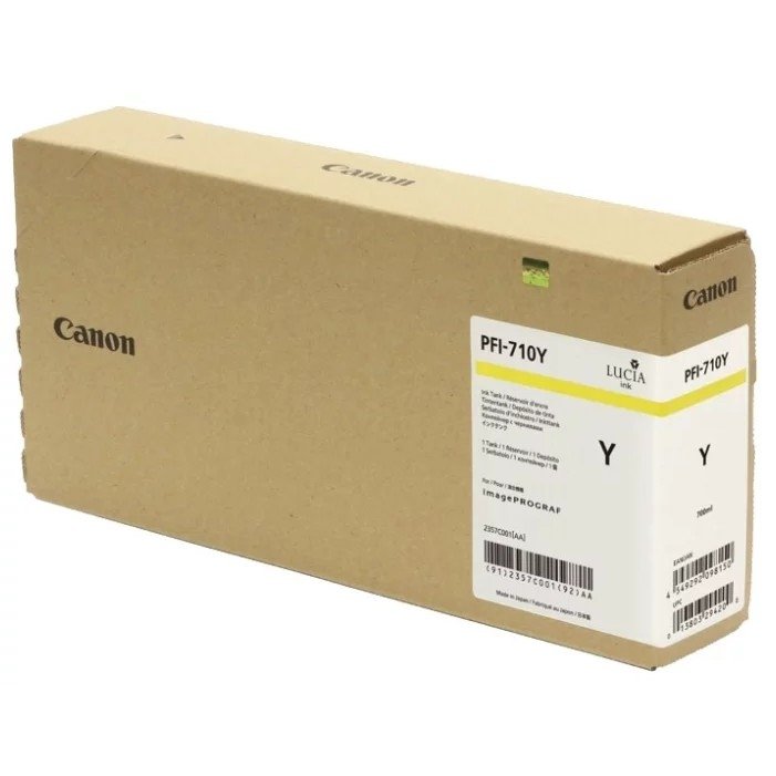Canon PFI-710Y 2357C001 Картридж для CANON imagePROGRAF iPF TX-2000, iPF TX-3000, iPF TX-4000, 700 мл.