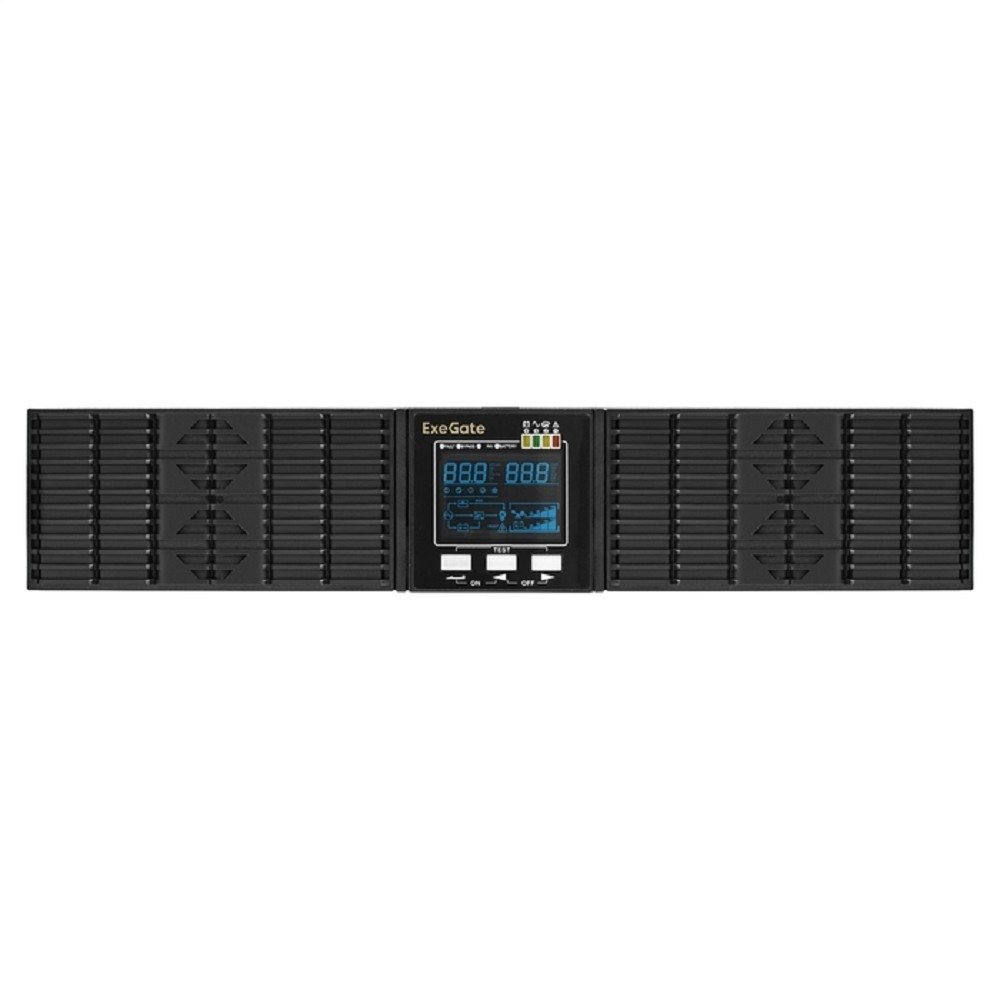 Exegate EP285648RUS ИБП On-line ExeGate PowerExpert ULS-3000.LCD.AVR.C13.USB.RS232.SNMP.2U <3000VA/3000W, On-Line, PF=1, LCD, 6*IEC-C13, RS232, USB, SNMP-slot, Rackmount 2U/Tower, Black>