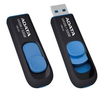 Флеш накопитель 128GB A-DATA UV128, USB 3.2, черный/синий, AUV128-128G-RBE