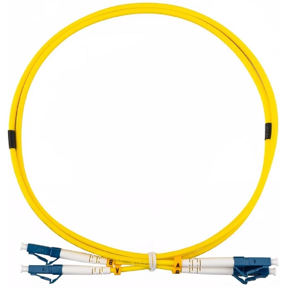 Rexant (50-2111-1) Патч-корд оптический одномодовый (SM) 9/125 OS2 разъемы zip-cord LC/UPC-LC/UPC 3мм Duplex LSZH 1м желтый
