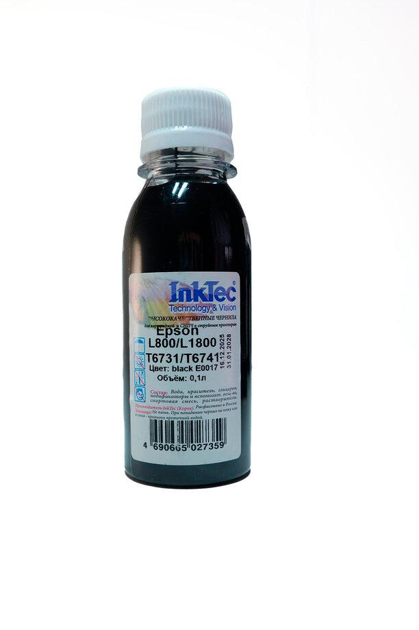 Чернила InkTec (E0017) для Epson L800/L1800 (T6731/ T6741), Bk, 0,1 л., E0017-LB