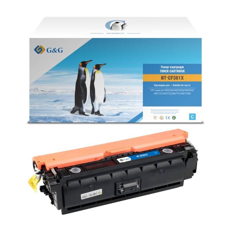Картридж G&G, аналог HP CF361X/508X синий 9.5k с чипом, NT-PH360XBK-B-V2.1-S1