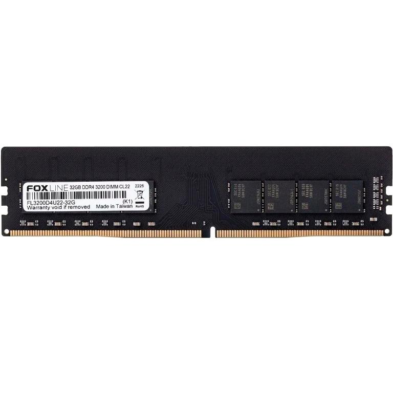 Память оперативная/ Foxline DIMM 32GB 3200 DDR4 CL 22  (2Gb*8), FL3200D4U22-32G